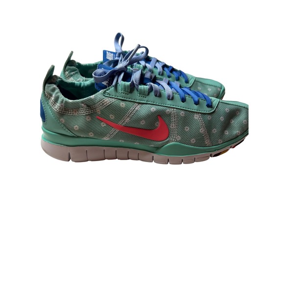 Nike Free Twist Training Shoes Womens 8.5 Teal‎ Pink Floral Sneakers Running - Picture 2 of 7